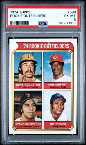 1974 Topps Dave Augustine/Ken Griffey/Steve Ontiveros/Jim Tyrone PSA 6
