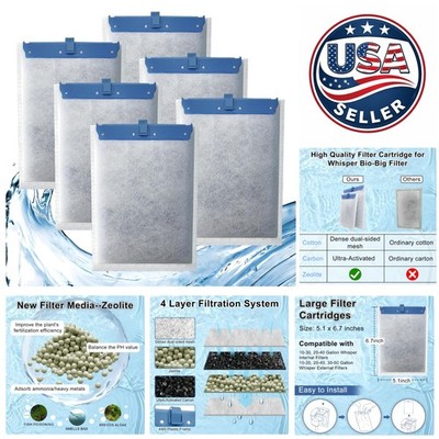 6 Pack Large Whisper Compatible Filter Cartridges - Ultimate Filtration Solution