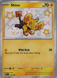 Shinx 135/091 Paldean Fates Shiny Rare Holo
