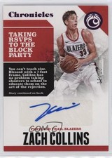 2017-18 Panini Chronicles Auto Pink 18/25 Zach Collins #CA-ZCL Auto 11ng