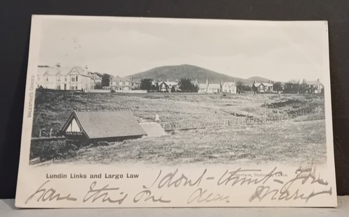 1903 Village Area Scene Postcard - Lundin Links & Largo Law Fife Scotland UK