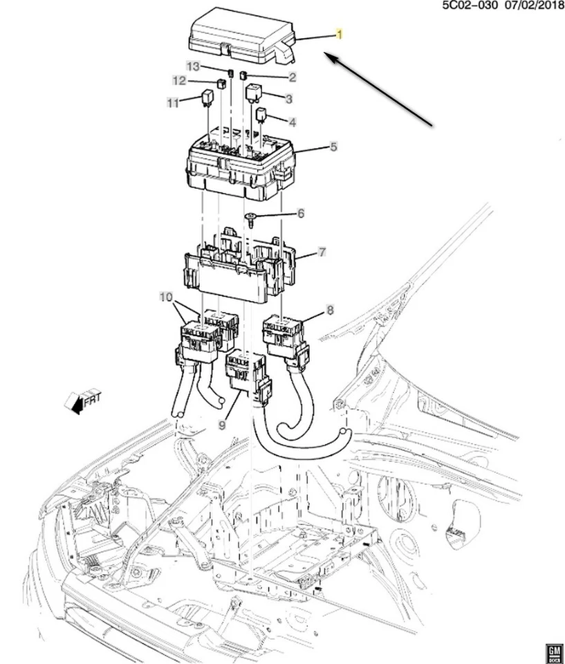 Engine Junction Fuse Block Cover Cadillac Escalade Chevrolet Suburban GMC Yukon - Image 2 of 4