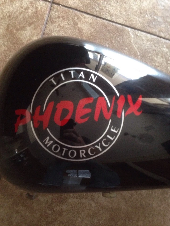Tanque de combustible de gasolina izquierdo Titan Phoenix lado plano Harley Softail personalizado perro grande Swift oe Foto 2 de 4