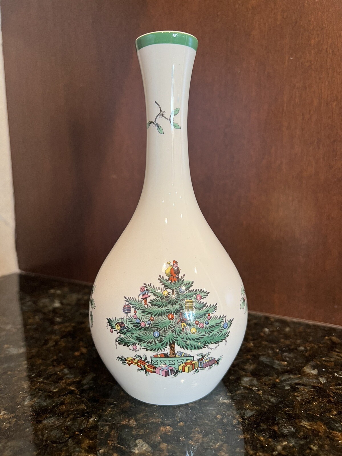 SPODE Christmas Tree Bud Vase Porcelain 8" England S3324H eBay
