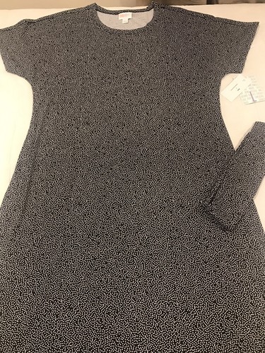 Vestido Marly Lularoe Negro Blanco Pequeño Cinturón de lunares Nuevo Unicornio 14-16 Grande - Imagen 5 de 8