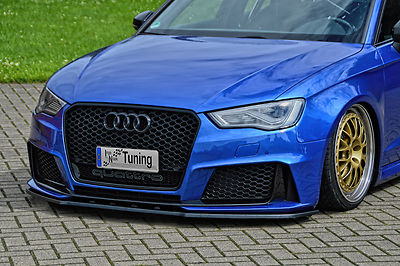 Spoilerschwert Frontspoiler Lippe Cuplippe aus ABS für Audi RS3 8V Sportback ABE