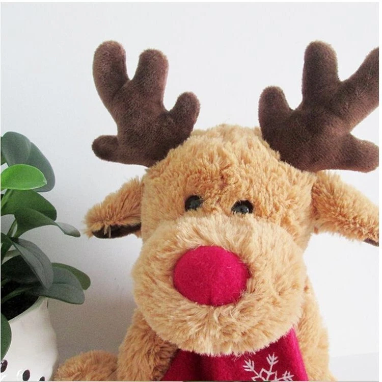 Lindo muñeco de peluche de alce regalo de Navidad para niños Foto 3 de 4