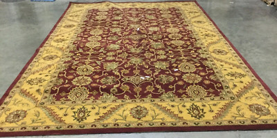 BURGUNDY / GOLD 12' X 18' Broken Thread Rug Reduced Price 1172655669 GJ250C-1218