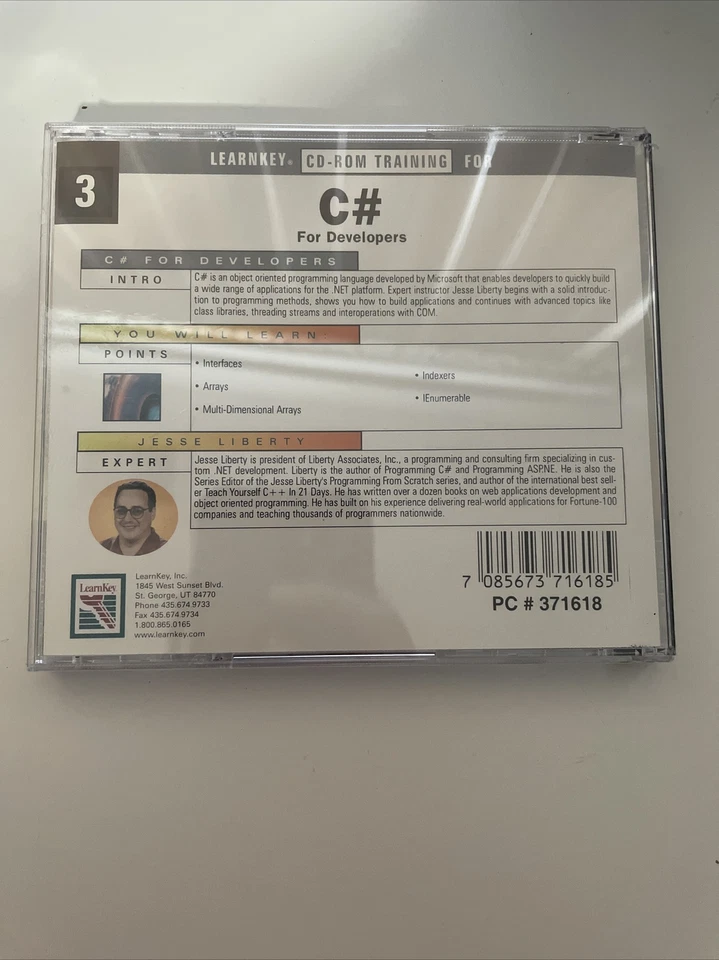Microsoft C# Cd ROM Tecla de aprendizaje de capacitación sellada para desarrolladores  Foto 3 de 3