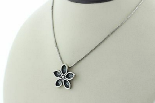 Collar Colgante Silpada Plata Esterlina 925 Flor Pequeña Oxidada N1276 - Imagen 5 de 13