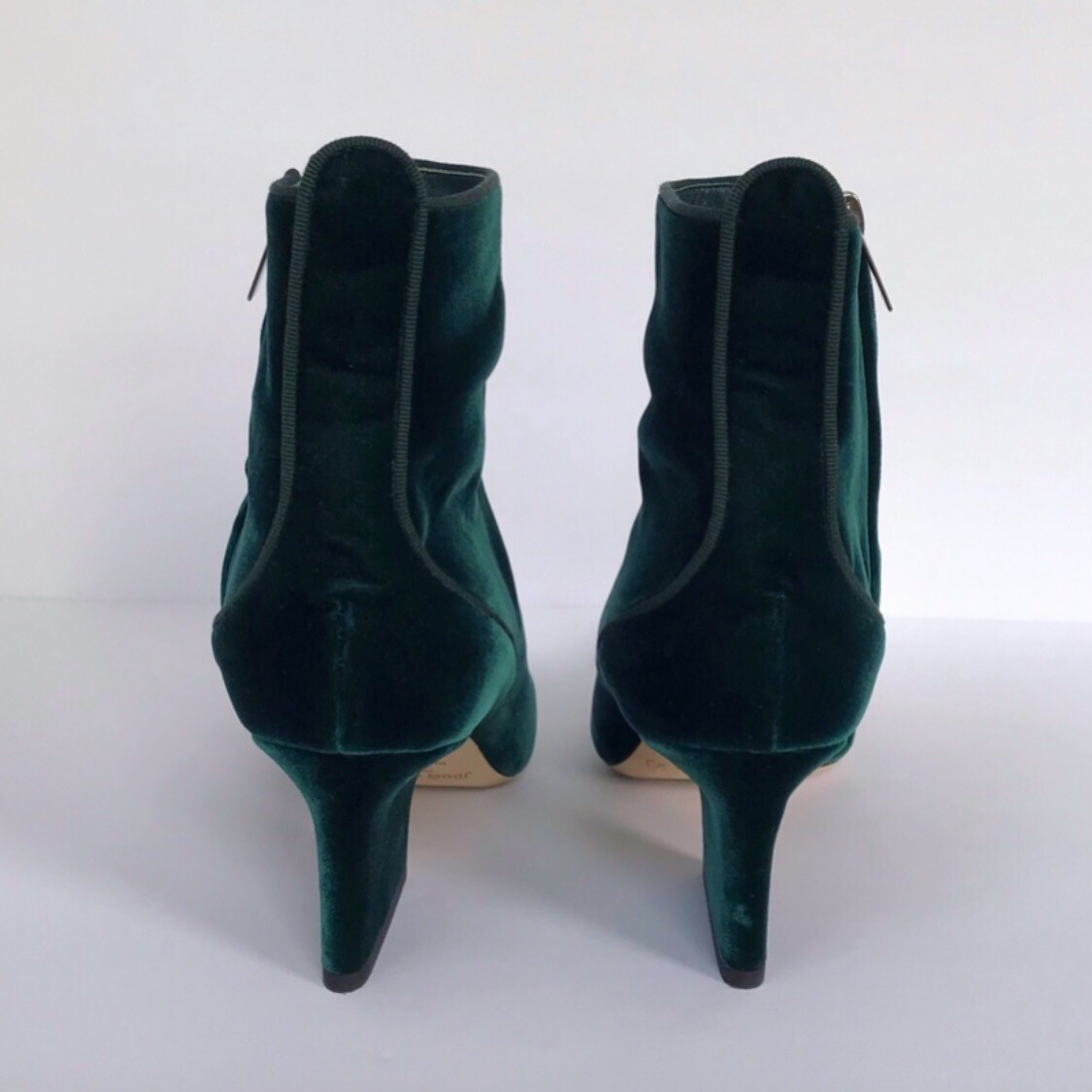 JIMMY CHOO Velvet Ankle Boots Bootie Green Size IT 38 - US 8 JIMMY CHOO Velvet Ankle Boots Bootie Green Size IT 38 - US 8