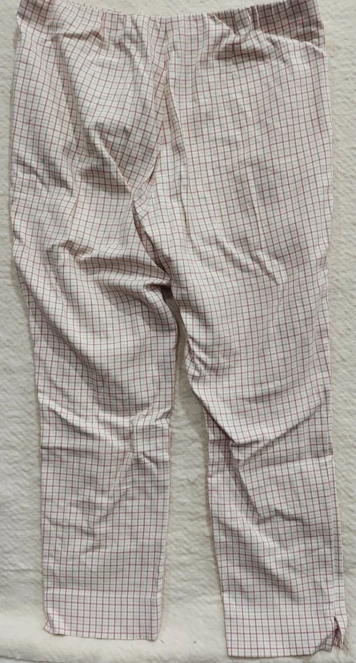 CALÇA LOUNGE J.JILL Feminina Tamanho 14 Bolsos Xadrez com Zíper Puxador - Imagem 4 de 4