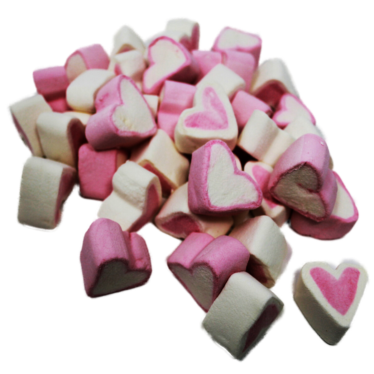 Corazones De Malvavisco Con Sabor A Vainilla Y Fresa 125g