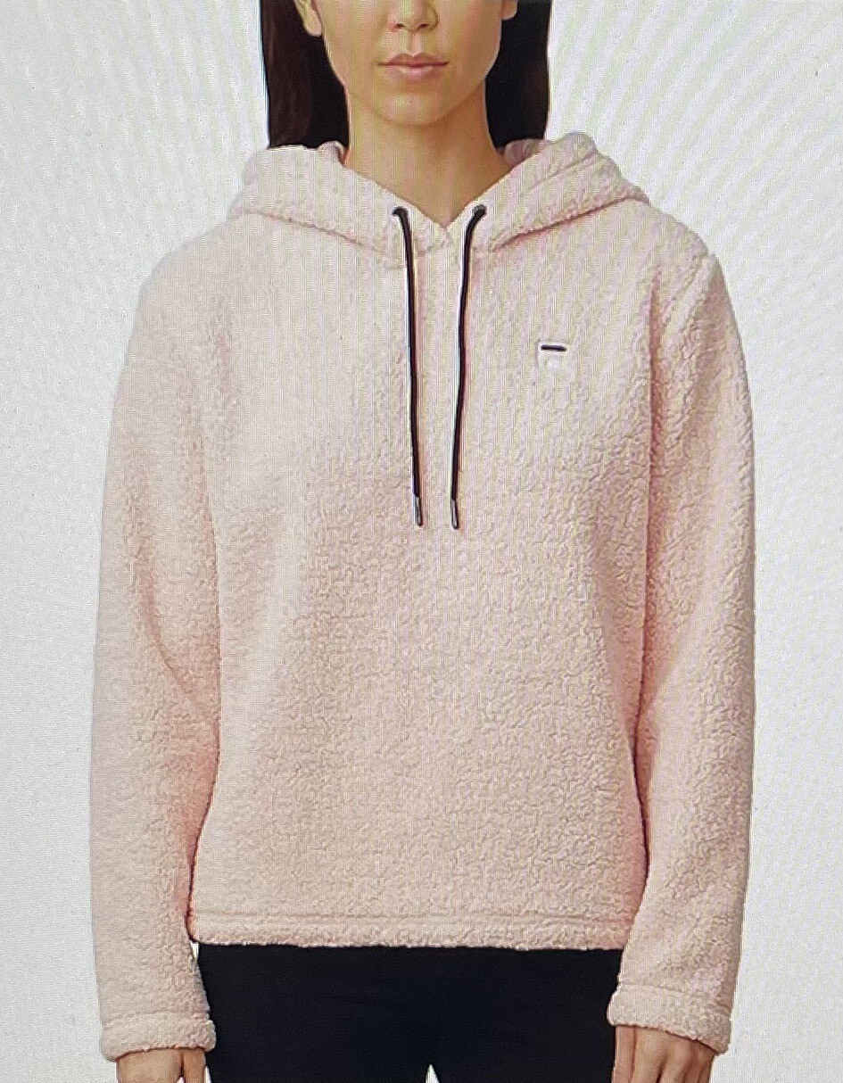 Felpa con cappuccio FILA Josephine orsacchiotto M donna rosa pile sherpa logo Barbiecore