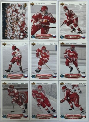 1991-92 Upper Deck Czech World Juniors 100 Card Set & Award Winner Holograms