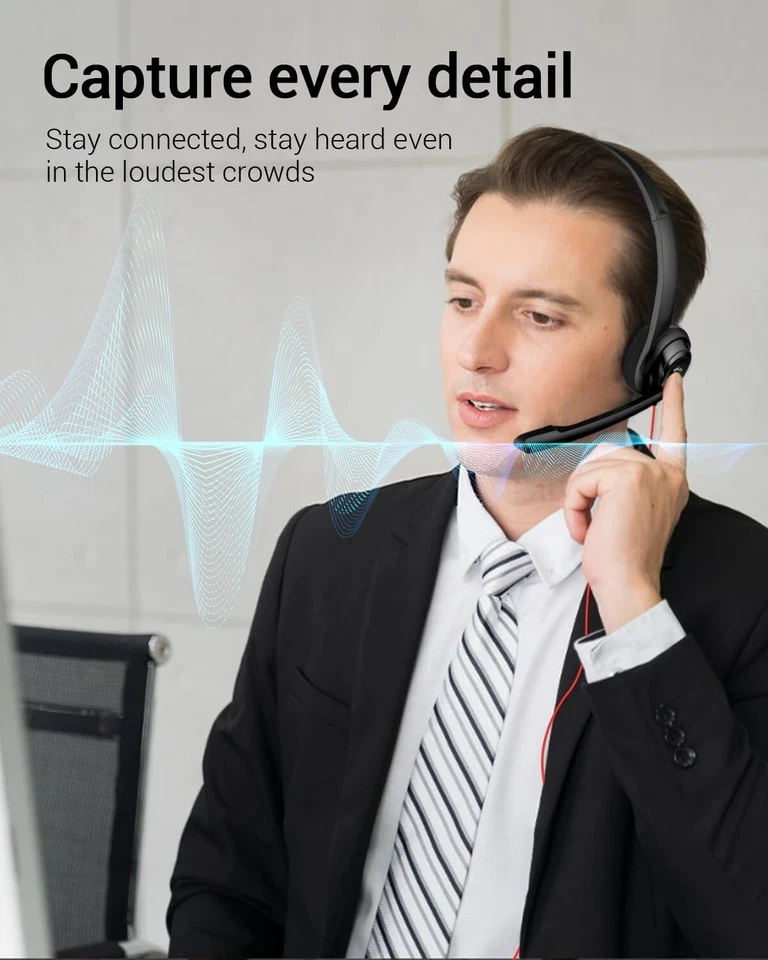 🔥NUBWO HW02 USB Computer Headset with Clear Chat Microphone, Lightweight On-Ear - Image 3 of 4