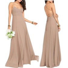 Show Me Your Mumu XXL Godshaw Goddess Maxi Dress Gown Dune Chiffon Bridesmaid