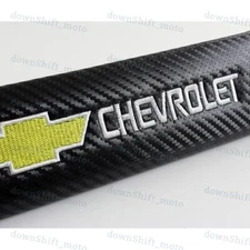 NEW 2PCS Carbon Look Seat Belt Cover Shoulder Pads for Chevy Chevrolet Silverado