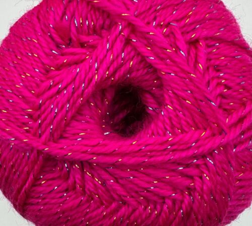 Knitco Glittery DK Knitting Crochet Yarn Wool - 5x100g Balls - Choice 40 Colours - Picture 54 of 81