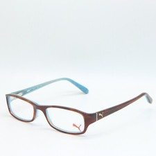 NEW PUMA PU 15329 BP BROWN BLUE TRIBECA AUTHENTIC EYEGLASSES 49-17