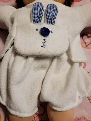 Cabbage Patch Kids Doll Preemie  Bunny White Outfit Shirt, Bottoms. Clothes