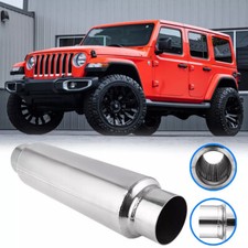 3" Inlet/Outlet Exhaust Resonator Stainless Steel Muffler For Jeep Wrangler JK