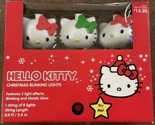 Hello Kitty Christmas Blinking Lights Holiday Decoration New