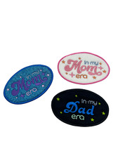 Custom Felted Sparkly Iron-on in my Mom/Dad era Patch for clothes backpack