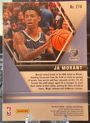 2019-20 Panini Mosaic NBA Debut Ja Morant #274 | eBay