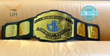 Intercontinental Block Heavyweight Championship Wrestling Leather Belt Black 2MM