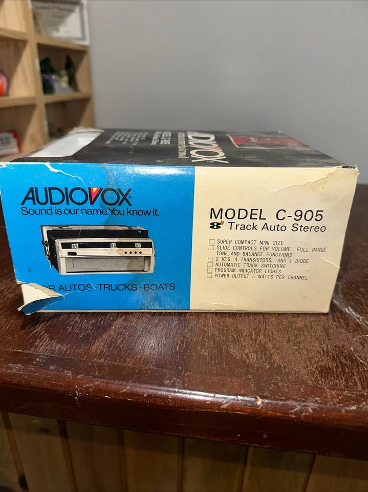 AUDIOVOX carro estéreo 8 faixas toca-fitas montagem sob o painel - Não testado como está - Imagem 3 de 4