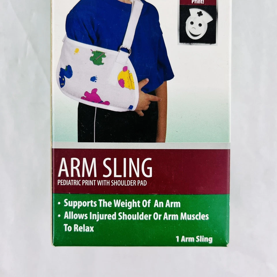 Eslinga de brazo Medline Curad para niños pequeños con hombrera estampado pediátrico ORT11400XXSD Foto 3 de 4