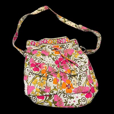 Vera Bradley Quick Draw Bucket Bag in Tea Garden retired floral print