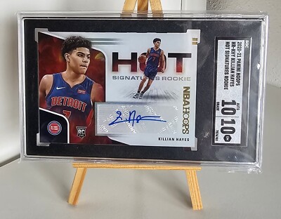 2020-21 Panini Hoops Killian Hayes Rookie Signatures Auto SGC 10 PSA Pistons