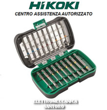 KIT INSERTI INSERTO LT. 75 HIKOKI HITACHI TRAPANO AVVITATORE TORX PHILIPS 18 PZ