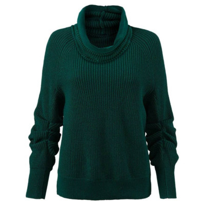 CAbi #3532 Fall 2018 Knit Green Ruched Sleeve Cowl Neck Sweater - Size XXS  | eBay