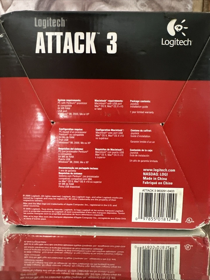 2005 Logitech Attack 3 (963291-0403) USB Joystick For PC & Mac - Image 2 of 4