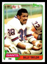 1981 Topps #34 Billy Taylor New York Giants