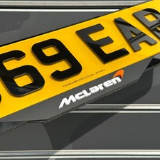 1 x Acrylic Premium Exclusive McLaren Car Number Plate Holder Surround