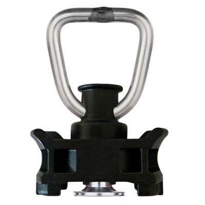Single Fitting schwarz Endbeschlag Zurrring für Airlineschiene Zurrschiene