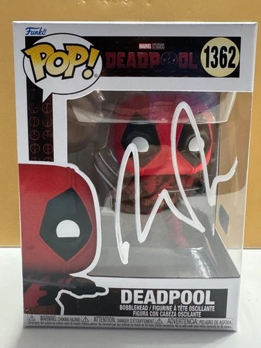 SIGNED Funko Pop! DEADPOOL #1362 COA AUTHENTICATED Free Ship & Case