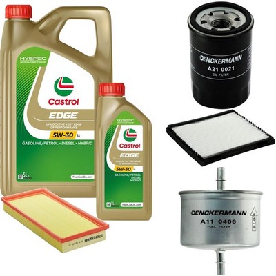 Inspektionspaket Castrol EDGE Titanium 5W-30 LL 6L für Volvo V40 Kombi 1.8i