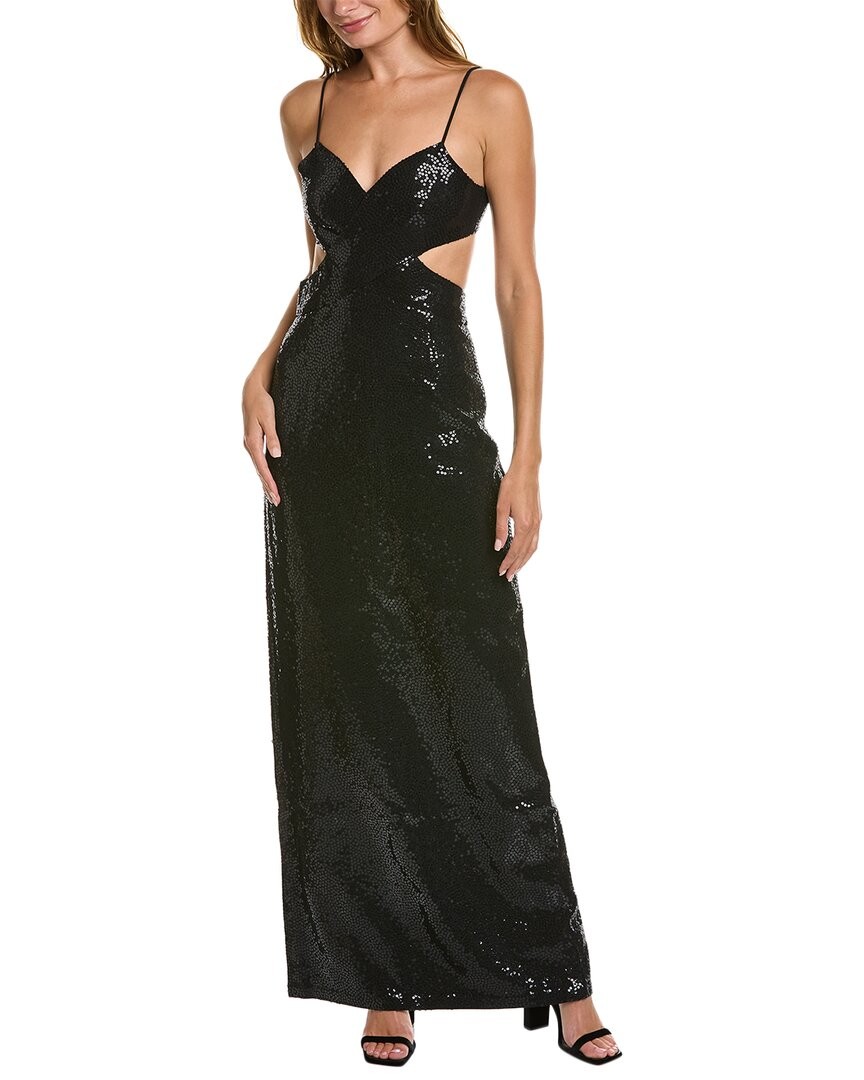 Michael Kors Crepe Cut Out Gown Women's Black 6