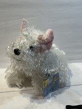 NWT GANZ Webkinz White Terrier Plush Puppy w/Sealed Code Tag HM106 Stuffed Dog
