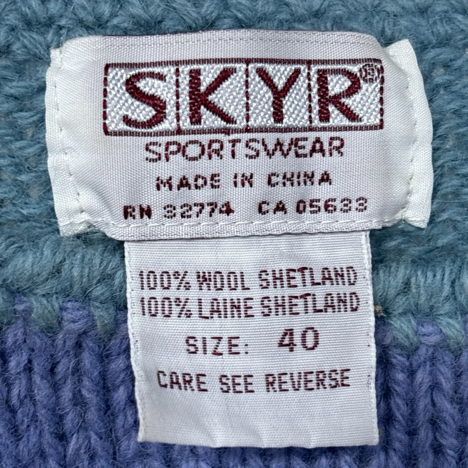 Chaleco Suéter Skyr Vintage Mujer Grande 40 Lana Reno Ciervo Cuadros Nórdicos Foto 3 de 4