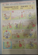 Toonerville Folks Sunday by Fontaine Fox from 9/25/1938 Full Size Color Page 