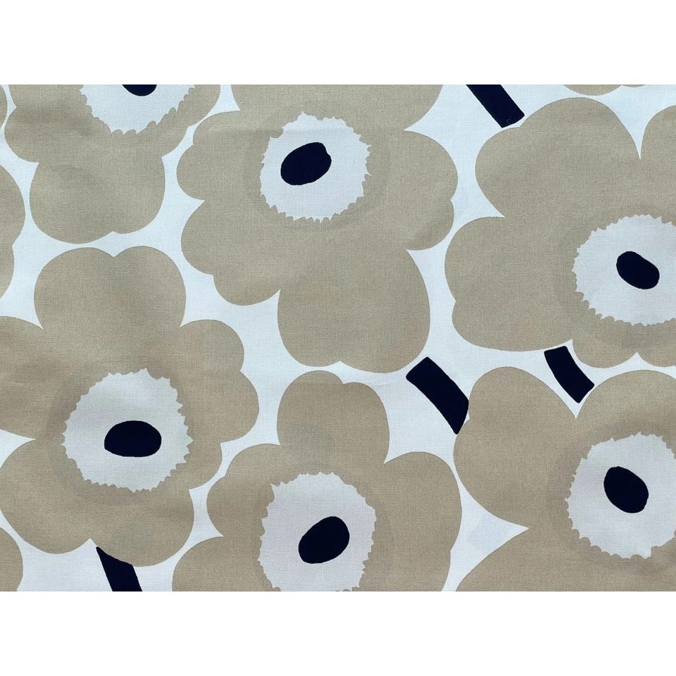 Beige Marimekko Unikko Cushion Cover, Poppy Print accent pillow case, 20" - Image 4 of 4