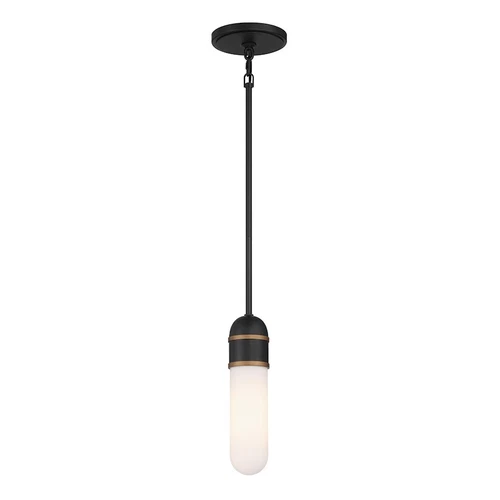 Crystorama Capsule 1 Light Mini Pendant, Black/Gold/White - CAP-8511-MK-TG - Picture 1 of 1