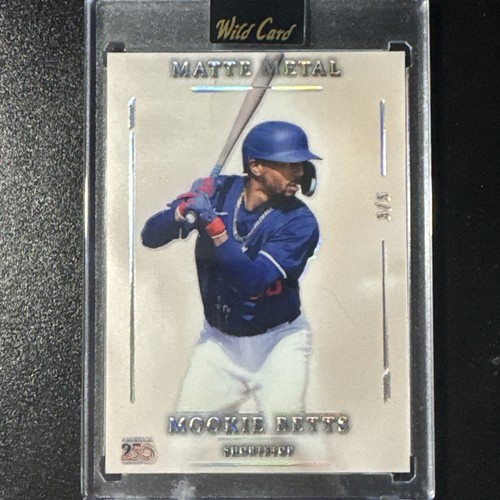 Matte Baseball Card 2026 Wild Card Matte Metal Mookie Betts Serial Numbered Baseball Card 3 ...