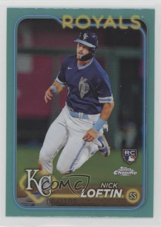 2024 Topps Chrome Aqua Refractor 6/199 Nick Loftin #183 Rookie RC 1az7